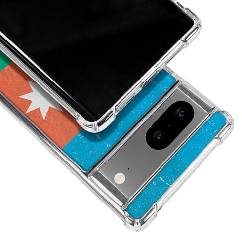 Azerbaijan Flag Distressed Google Pixel 8a Clear Case